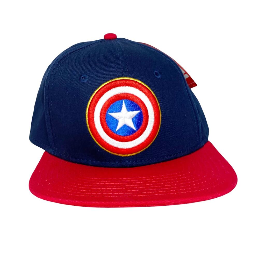 NWT Marvel Captain America Shield Flat Bill Hat OSFM